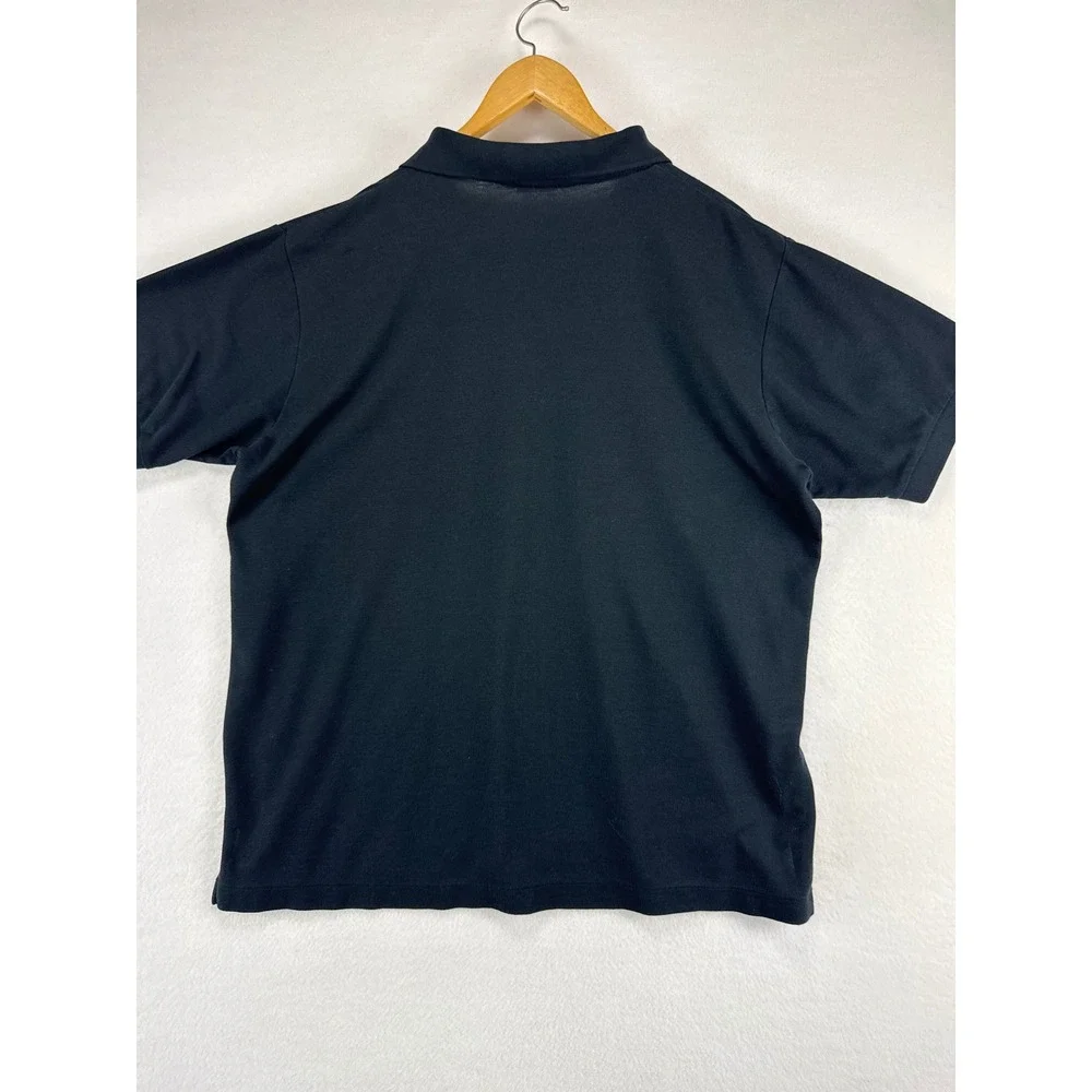 Levis Polo Shirt Mens XL Black Short Sleeve Pique Cotton Logo Flaw